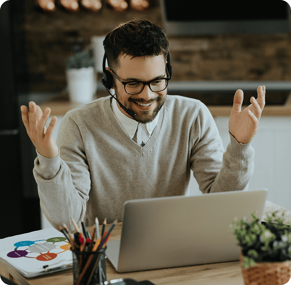 Profissional sorrindo