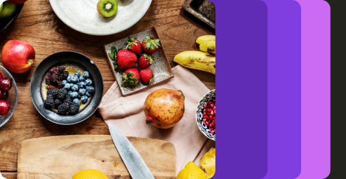 Frutas frescas no escritório