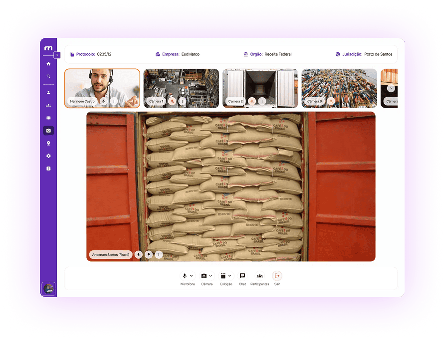 Interface ViSia em uso