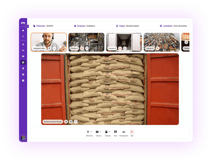 Interface ViSia em uso