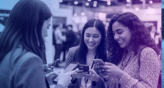 Pessoas em evento (ilustração)